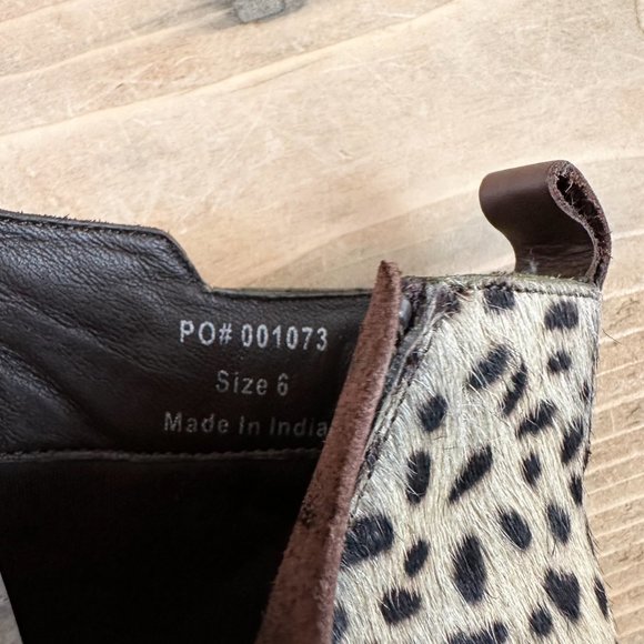 Journee Signature Womens Shalece Bootie‎ Leather Cowhair Cheetah Leopard Western - Picture 9 of 12